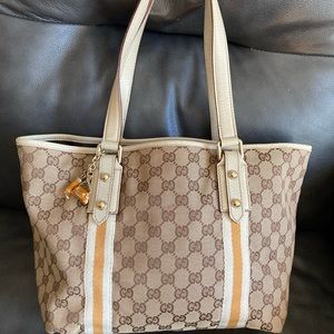 Gucci Monogram Medium Jolicoeur Tote with Charm